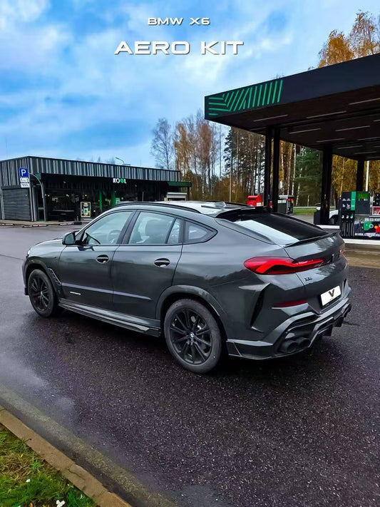 BMW X6 M60I xDrive40i G06 (Fits Pre-LCI & LCI) 2020-ON with Aftermarket Parts - PT Rear Diffuser Pre-preg Carbon Fiber from Ventus Veloce