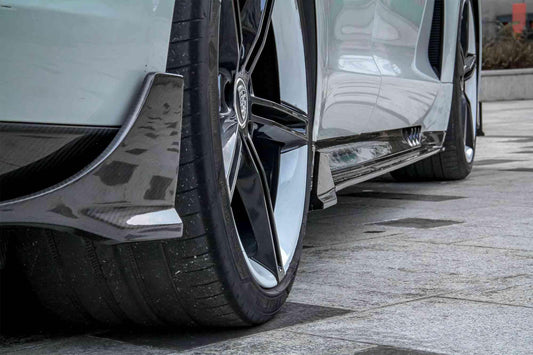 Porsche Taycan & Cross Turismo Base/4/4S/GTS/Turbo/Turbo S 2020 2021 2022 2023 2024 with Aftermarket Parts - Side Skirts Pre-preg Carbon Fiber from Ventus Veloce