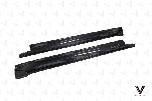 Porsche Taycan & Cross Turismo Base/4/4S/GTS/Turbo/Turbo S 2020 2021 2022 2023 2024 with Aftermarket Parts - Side Skirts Pre-preg Carbon Fiber from Ventus Veloce