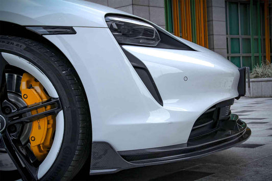 Porsche Taycan & Cross Turismo Base/4/4S/GTS 2020 2021 2022 2023 2024 with Aftermarket Parts - Upper Valences Pre-preg Carbon Fiber from Ventus Veloce