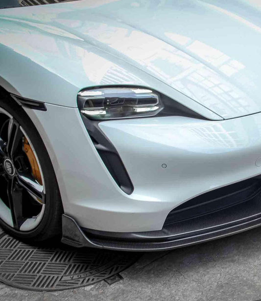 Porsche Taycan & Cross Turismo Base/4/4S/GTS 2020 2021 2022 2023 2024 with Aftermarket Parts - Upper Valences Pre-preg Carbon Fiber from Ventus Veloce