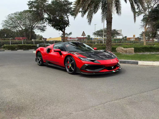 Ferrari 296 GTB GTS with Aftermarket Parts - Full Body Kit Package FRP / Carbon Fiber from Ventus Veloce
