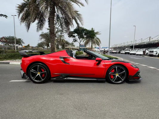 Ferrari 296 GTB GTS with Aftermarket Parts - Side Scoop FRP / Carbon Fiber from Ventus Veloce