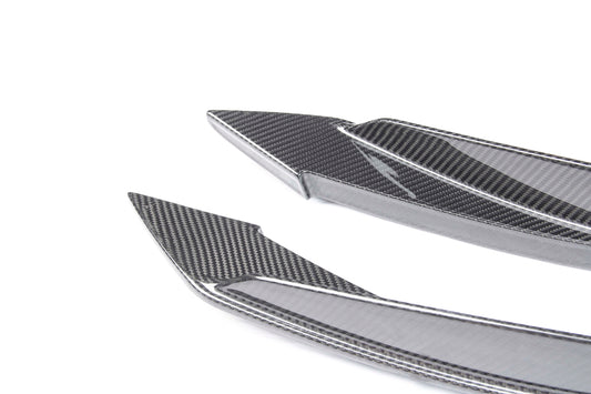 Ferrari F8 Tributo Spider 2020 2021 2022 2023 with Aftermarket Parts - Front Canards Pre-preg Carbon Fiber from Ventus Veloce