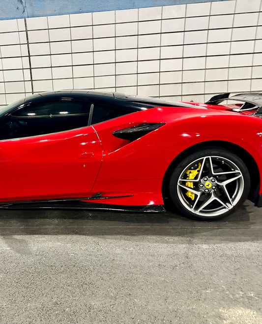 Ferrari F8 Tributo Spider 2020 2021 2022 2023 with Aftermarket Parts - Side Air Intakes Pre-preg Carbon Fiber from Ventus Veloce