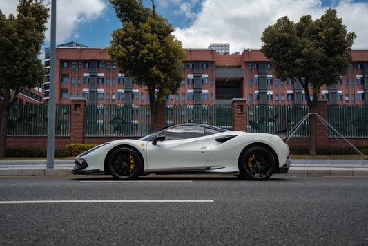 Ferrari F8 Tributo Spider 2020 2021 2022 2023 with Aftermarket Parts - Side Skirts Pre-preg Carbon Fiber from Ventus Veloce