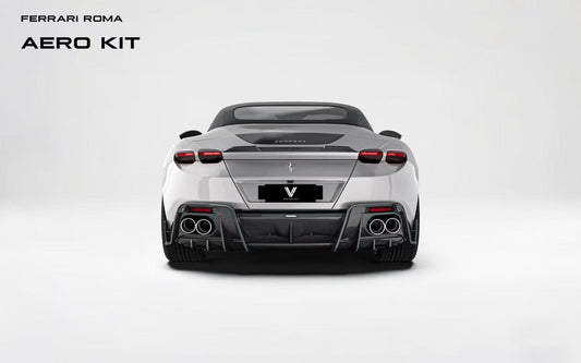 Ferrari Roma Coupe 2020 2021 2022 2023 2024 & Spider 2023 2024 2025 2026 with Aftermarket Parts - Rear Diffuser Carbon Fiber from Ventus Veloce