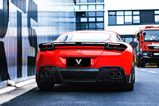 Ferrari Roma Coupe 2020 2021 2022 2023 2024 with Aftermarket Parts - Rear Lip Spoiler Carbon Fiber from Ventus Veloce