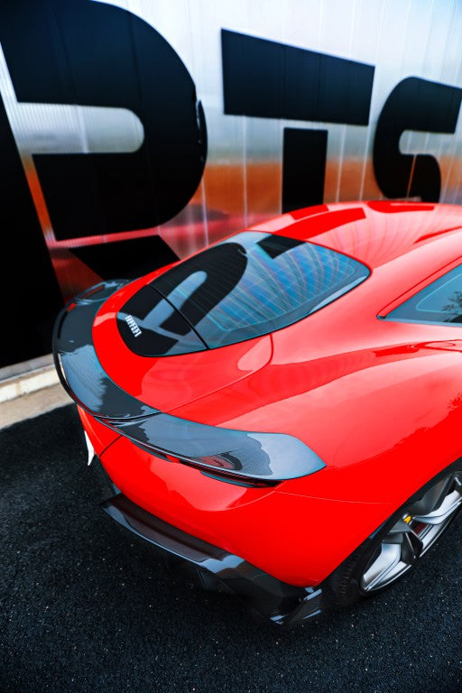 Ferrari Roma Coupe 2020 2021 2022 2023 2024 with Aftermarket Parts - Rear Lip Spoiler Carbon Fiber from Ventus Veloce