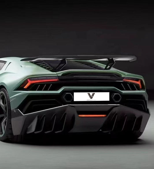 Lamborghini Huracan LP580 LP610 Evo RWD AWD Tecnica 2015 2016 2017 2018 2019 2020 2021 2022 2023 2024 with Aftermarket Parts - Rear Spoiler Wing Pre-preg Carbon Fiber from Ventus Veloce