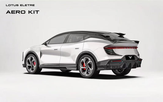 Lotus Eletre 2023 2024 with Aftermarket Parts - PK Style Rear Diffuser Pre-preg Carbon Fiber from Ventus Veloce
