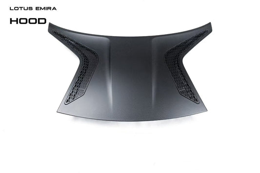 Lotus Emira 3.6 V6 2.0 Four-cylinder 2022-ON with Aftermarket Parts - Hood Pre-preg Carbon Fiber from Ventus Veloce