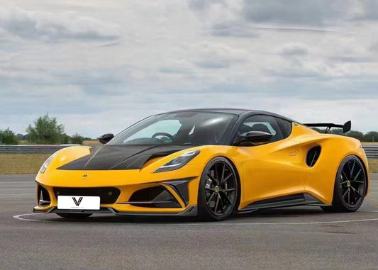 Lotus Emira 3.6 V6 2.0 Four-cylinder 2022-ON with Aftermarket Parts - Hood Pre-preg Carbon Fiber from Ventus Veloce