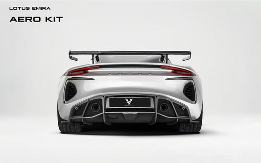 Lotus Emira 3.6 V6 2.0 Four-cylinder 2022-ON with Aftermarket Parts - Rear Spoiler Wing Pre-preg Carbon Fiber from Ventus Veloce
