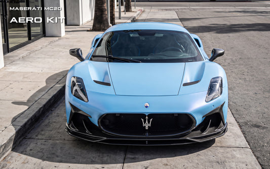 Maserati MC20 2022-ON with Aftermarket Parts - Front Fenders Trim Dry Pre-preg Carbon Fiber from Ventus Veloce