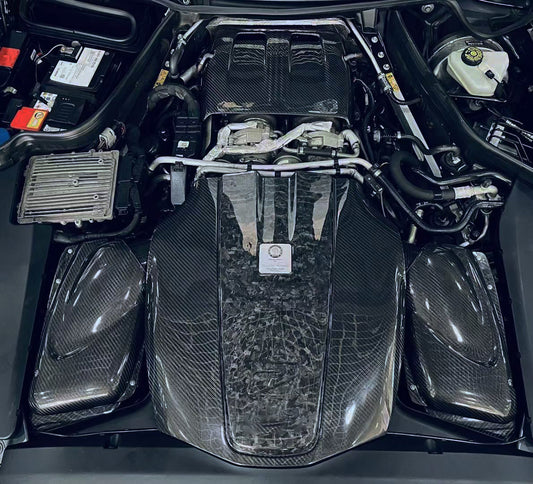 Mercedes Benz AMG GT Base GTS GTC GTR Pro 2014 2015 2016 2017 2018 2019 2020 2021 with Aftermarket Parts - Engine Cover Pre-preg Carbon Fiber from Ventus Veloce