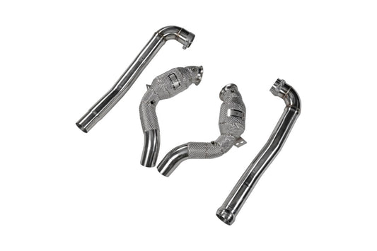 Mercedes Benz AMG GT GTS GTC GTR 2015 2016 2017 2018 2019 2020 2021 with Aftermarket Parts - 100 & 200 & 300 CELL & NO CAT Downpipe Stainless steel from Ventus Veloce