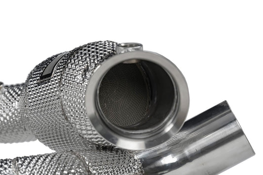 Mercedes Benz AMG GT GTS GTC GTR 2015 2016 2017 2018 2019 2020 2021 with Aftermarket Parts - 100 & 200 & 300 CELL & NO CAT Downpipe Stainless steel from Ventus Veloce