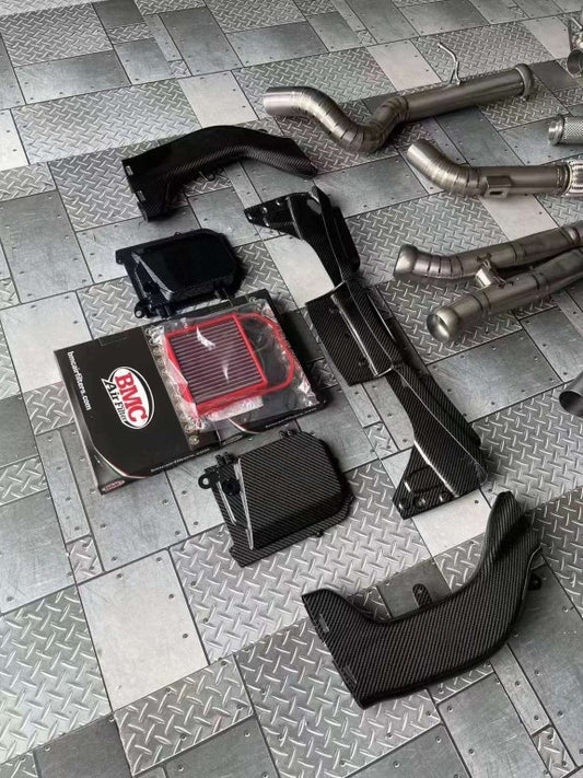 Mercedes Benz C43 GLC43 AMG W205 2017 2018 2019 2020 2021 with Aftermarket Parts - Air Intake Systems Pre-preg Carbon Fiber from Ventus Veloce