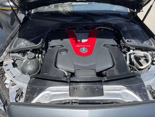 Mercedes Benz C63 AMG W204 2008 2009 2010 2011 2012 2013 2014 with Aftermarket Parts - Air Intake Systems Pre-preg Carbon Fiber from Ventus Veloce