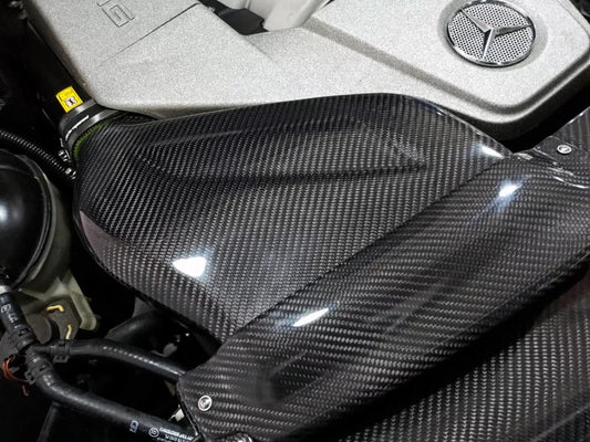Mercedes Benz C63 AMG W204 2008 2009 2010 2011 2012 2013 2014 with Aftermarket Parts - Air Intake Systems Pre-preg Carbon Fiber from Ventus Veloce