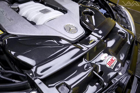 Mercedes Benz C63 AMG W204 2008 2009 2010 2011 2012 2013 2014 with Aftermarket Parts - Air Intake Systems Pre-preg Carbon Fiber from Ventus Veloce