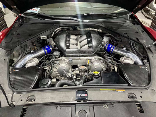 Nissan GTR 2008 2009 2010 2011 2012 2013 2014 2015 2016 2017 2018 2019 2020 2021 2022 2023 2024 with Aftermarket Parts - V2 Style Air Intake Systems With Air Box Pre-preg Carbon Fiber from Ventus Veloce