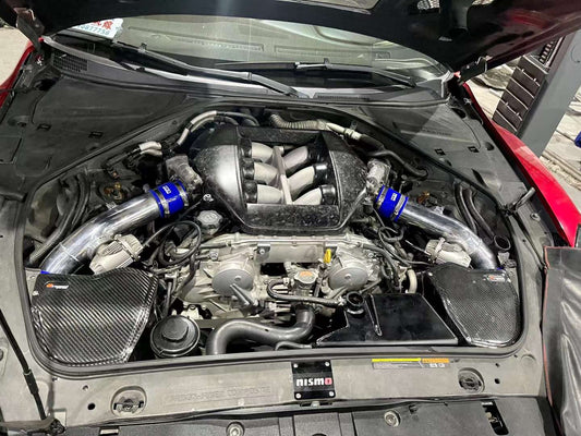 Nissan GTR 2008 2009 2010 2011 2012 2013 2014 2015 2016 2017 2018 2019 2020 2021 2022 2023 2024 with Aftermarket Parts - V2 Style Air Intake Systems With Air Box Pre-preg Carbon Fiber from Ventus Veloce