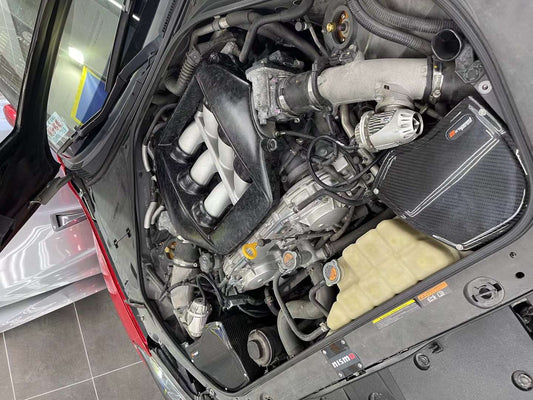 Nissan GTR 2008 2009 2010 2011 2012 2013 2014 2015 2016 2017 2018 2019 2020 2021 2022 2023 2024 with Aftermarket Parts - V2 Style Air Intake Systems With Air Box Pre-preg Carbon Fiber from Ventus Veloce