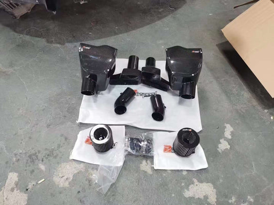 Nissan GTR 2008 2009 2010 2011 2012 2013 2014 2015 2016 2017 2018 2019 2020 2021 2022 2023 2024 with Aftermarket Parts - V2 Style Air Intake Systems With Air Box Pre-preg Carbon Fiber from Ventus Veloce