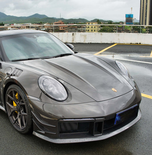 Porsche 911 992.1 Carerra Base/S/T/4/4S/Targa 4/Targa 4S/GTS/GT3/Turbo/Turbo S 2020 2021 2022 2023 2024 & 911 992.2 Carerra Base/S/T/4/4S/Targa 4/Targa 4S/GTS/Turbo/Turbo S 2025-ON with Aftermarket Parts - Front Bumper Carbon Fiber from Ventus Veloce