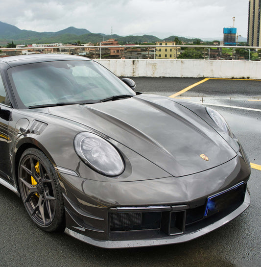 Porsche 911 992.1 Carerra Base/S/T/4/4S/Targa 4/Targa 4S/GTS/Turbo/Turbo S 2020 2021 2022 2023 2024 & 911 992.2 Carerra Base/S/T/4/4S/Targa 4/Targa 4S/GTS/Turbo/Turbo S 2025-ON with Aftermarket Parts - Hood Carbon Fiber from Ventus Veloce