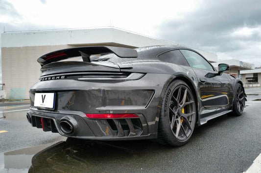Porsche 911 992.1 Turbo/Turbo S 2020 2021 2022 2023 2024 2025 with Aftermarket Parts - Rear Bumper & Diffuser Carbon Fiber from Ventus Veloce