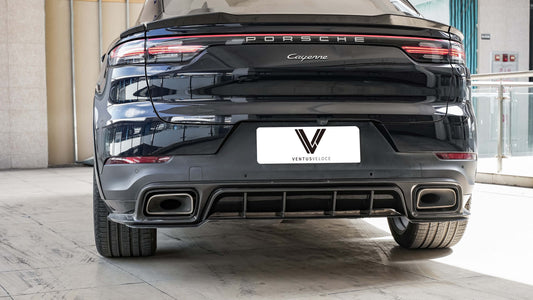 Porsche Cayenne 9Y0 9Y0.1 9Y0.2 Coupe 9Y3 9Y3.1 9Y3.2 Base/S/Turbo/E-Hybrid 2019-ON with Aftermarket Parts - Rear Diffuser Pre-preg Carbon Fiber from Ventus Veloce