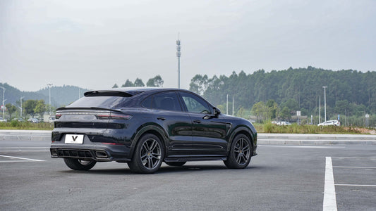 Porsche Cayenne 9Y0 9Y0.1 9Y0.2 Base/S/Turbo/E-Hybrid 2019-ON with Aftermarket Parts - Rear Spoiler Pre-preg Carbon Fiber from Ventus Veloce