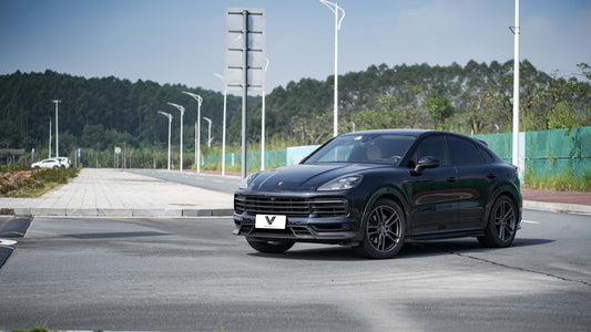 Porsche Cayenne 9Y0 9Y0.1 9Y3 9Y3.1 Base/S (fitment not suitable for bumpers with sport design package) 2019 2020 2021 2022 2023 with Aftermarket Parts - Wheel Arches & Door Molding Pre-preg Carbon Fiber from Ventus Veloce