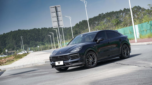 Porsche Cayenne 9Y0 9Y0.1 9Y3 9Y3.1 Base/S (fitment not suitable for bumpers with sport design package) 2019 2020 2021 2022 2023 with Aftermarket Parts - Wheel Arches & Door Molding Pre-preg Carbon Fiber from Ventus Veloce