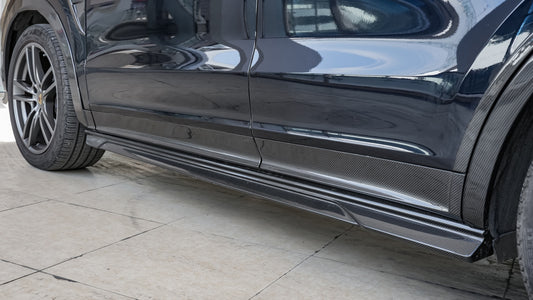 Porsche Cayenne 9Y0 9Y0.1 9Y0.2 Coupe 9Y3 9Y3.1 9Y3.2 Base/S/Turbo/E-Hybrid 2019-ON with Aftermarket Parts - Side Skirts Pre-preg Carbon Fiber from Ventus Veloce