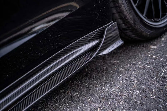Porsche Panamera 4 & 4S & Turbo 971.1 971.2 (fits both pre-facelift & facelift) 2017 2018 2019 2020 2021 2022 2023 (Standard Wheel Base) with Aftermarket Parts - Side Skirts Pre-preg Carbon Fiber from Ventus Veloce