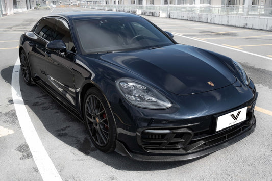 Porsche Panamera 4 & 4S & Turbo 971.1 971.2 (fits both pre-facelift & facelift) 2017 2018 2019 2020 2021 2022 2023 (Standard Wheel Base) with Aftermarket Parts - Side Skirts Pre-preg Carbon Fiber from Ventus Veloce