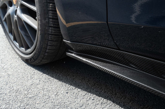 Porsche Panamera 4 & 4S & Turbo 971.1 971.2 (fits both pre-facelift & facelift) 2017 2018 2019 2020 2021 2022 2023 (Standard Wheel Base) with Aftermarket Parts - Side Skirts Pre-preg Carbon Fiber from Ventus Veloce