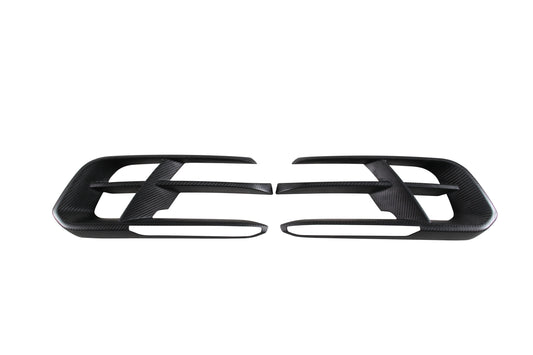 Porsche Panamera 971.2 RWD/Base/4/4S 2021 2022 2023 (base bumper only) with Aftermarket Parts - Front Air Intakes Pre-preg Carbon Fiber from Ventus Veloce