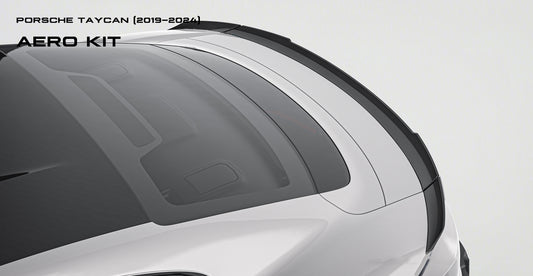 Porsche Taycan & Cross Turismo Base/4/4S/GTS/Turbo/Turbo S 2020 2021 2022 2023 2024 with Aftermarket Parts - Rear Spoiler Pre-preg Carbon Fiber from Ventus Veloce