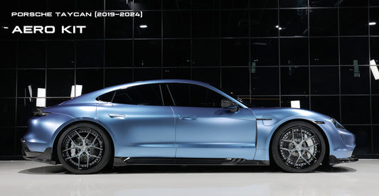 Porsche Taycan & Cross Turismo Base/4/4S/GTS/Turbo/Turbo S 2020 2021 2022 2023 2024 with Aftermarket Parts - Side Skirts Pre-preg Carbon Fiber from Ventus Veloce