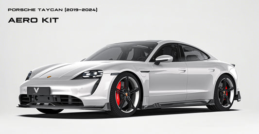 Porsche Taycan & Cross Turismo Base/4/4S/GTS/Turbo/Turbo S 2020 2021 2022 2023 2024 with Aftermarket Parts - Side Skirts Pre-preg Carbon Fiber from Ventus Veloce