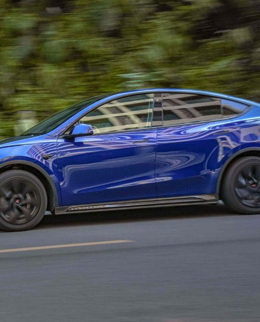 Tesla Model Y/P 2020 2021 2022 2023 2024 with Aftermarket Parts - Side Skirts Pre-preg Carbon Fiber from Ventus Veloce