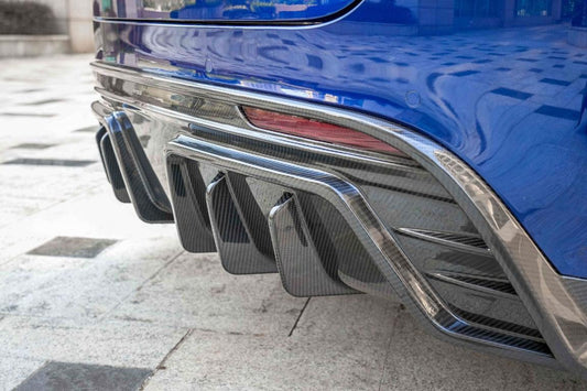 Tesla Model Y/P 2020 2021 2022 2023 2024 with Aftermarket Parts - Rear Diffuser Pre-preg Carbon Fiber from Ventus Veloce