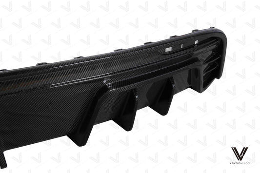 Tesla Model Y/P 2020 2021 2022 2023 2024 with Aftermarket Parts - Rear Diffuser Pre-preg Carbon Fiber from Ventus Veloce