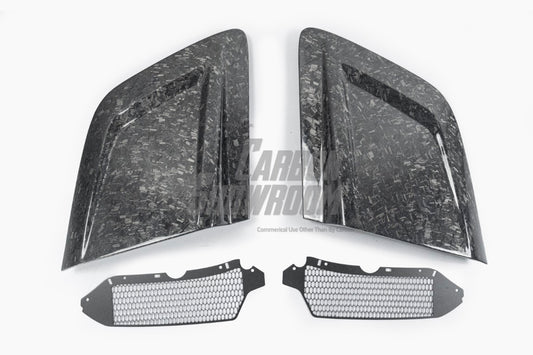 Audi R8 Gen 2 2020 2021 2022 2023 with Aftermarket Parts - Side Blades Carbon Fiber from Ventus Veloce