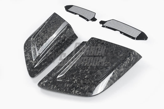 Audi R8 Gen 2 2020 2021 2022 2023 with Aftermarket Parts - Side Blades Carbon Fiber from Ventus Veloce